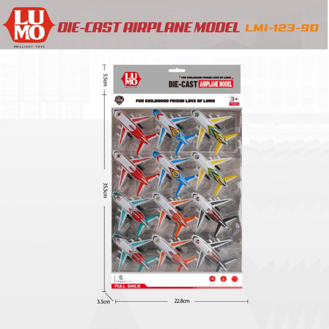 12 PCS P/B DIE-CAST PLANE