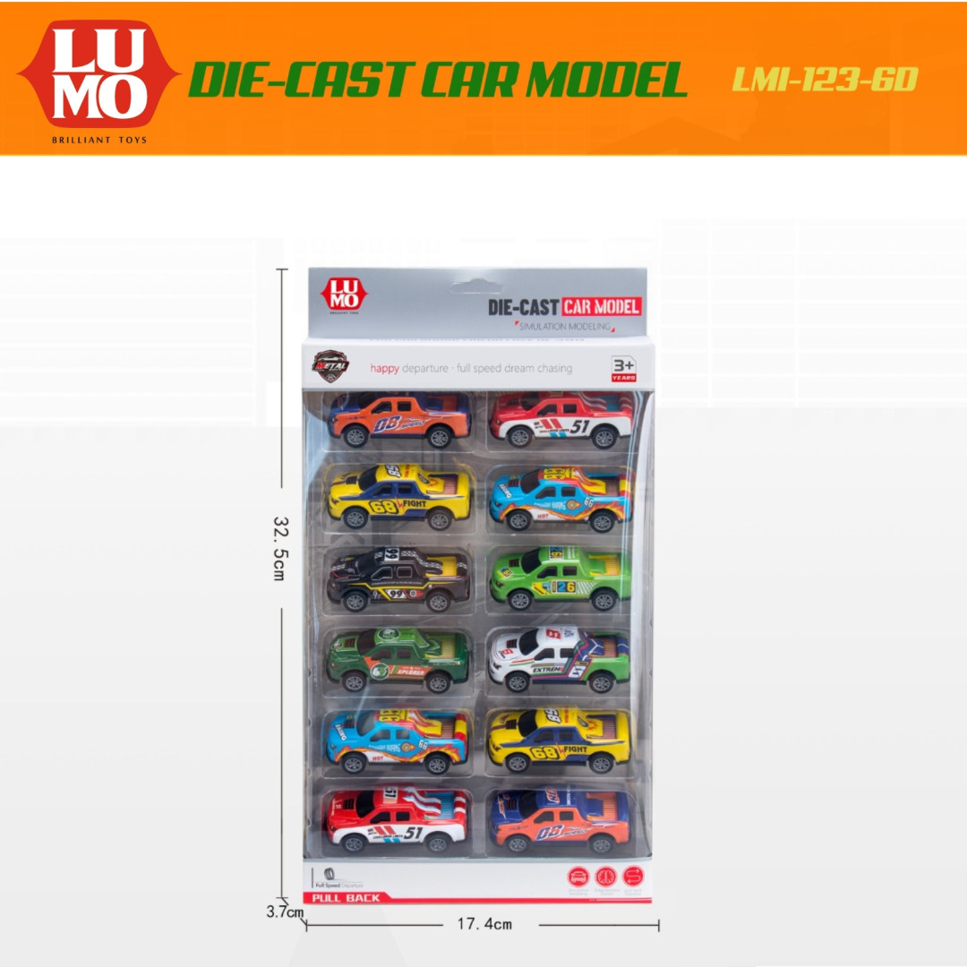 12PCS P/B METAL CAR BOX PKG