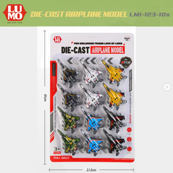 PCS P/B DIE CAST FIGHTER PLANE